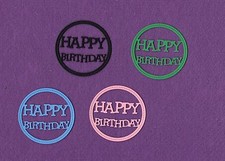 "HAPPY BIRTHDAY" circle die cuts scrapbook cards
