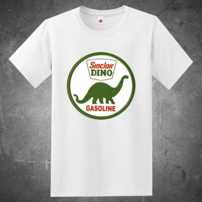 Sinclair Dino Gasoline Vintage Oil Men's White Size S to 5XL