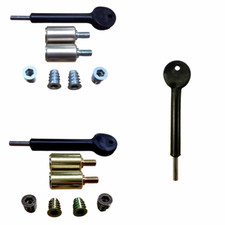 Sash Window Stop Lock Restrictor (optional key) - Brass, Chrome, Satin Chrome