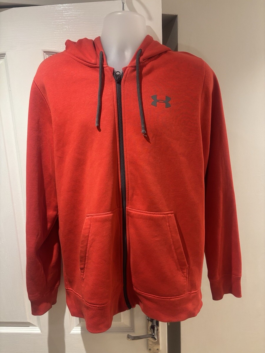 Under Armour Mens Charged Cotton Storm Full Zip Hoodie Red Size Medium |  eBay UK