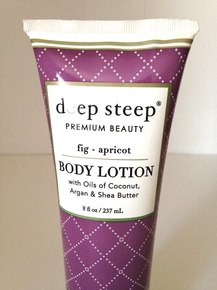 Loción corporal Deep Steep Premium Beauty higo albaricoque con aceite de coco y argán 8 oz NUEVO Foto 2 de 4