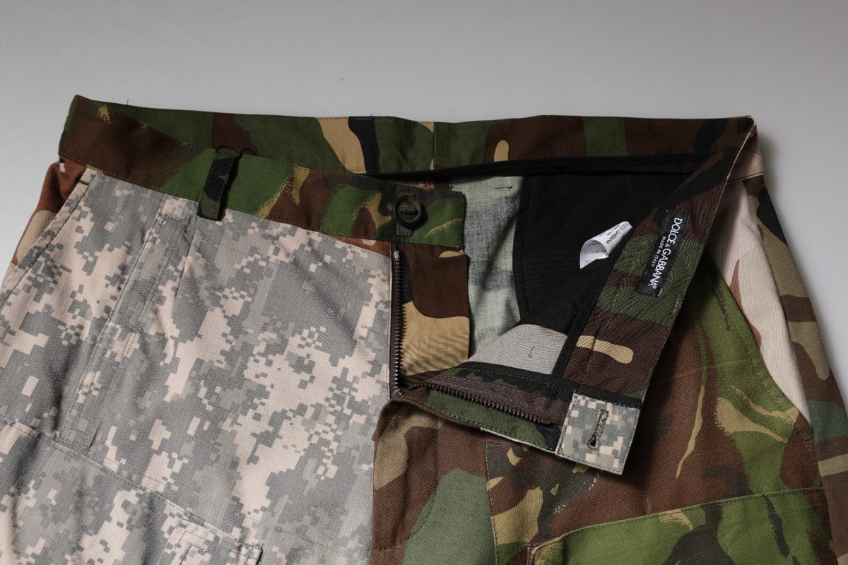 DOLCE & GABBANA Pants Multicolor Patchwork Camouflage Cargo DOLCE & GABBANA Pants Multicolor Patchwork Camouflage Cargo