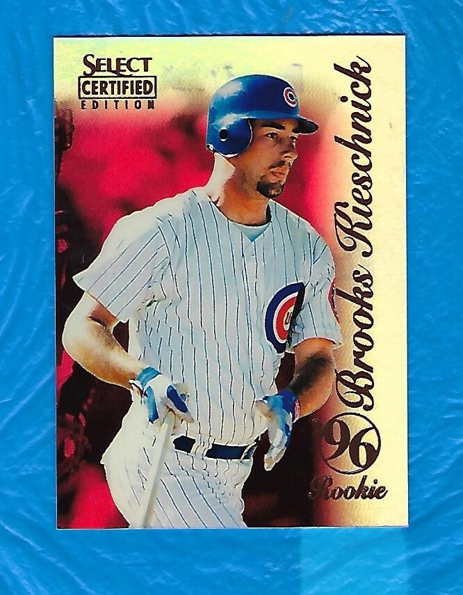 BROOKS KIESCHNICK 1996 SELECT CERTIFIED #114 MIRROR RED VERSION TOUGH CUBS RC !