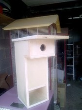 2 nids mesange en bois double fonction parti nichoir et mangeoire 