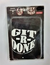 Black Thong Panties Women's String Bikini Git-R-Done Underwear