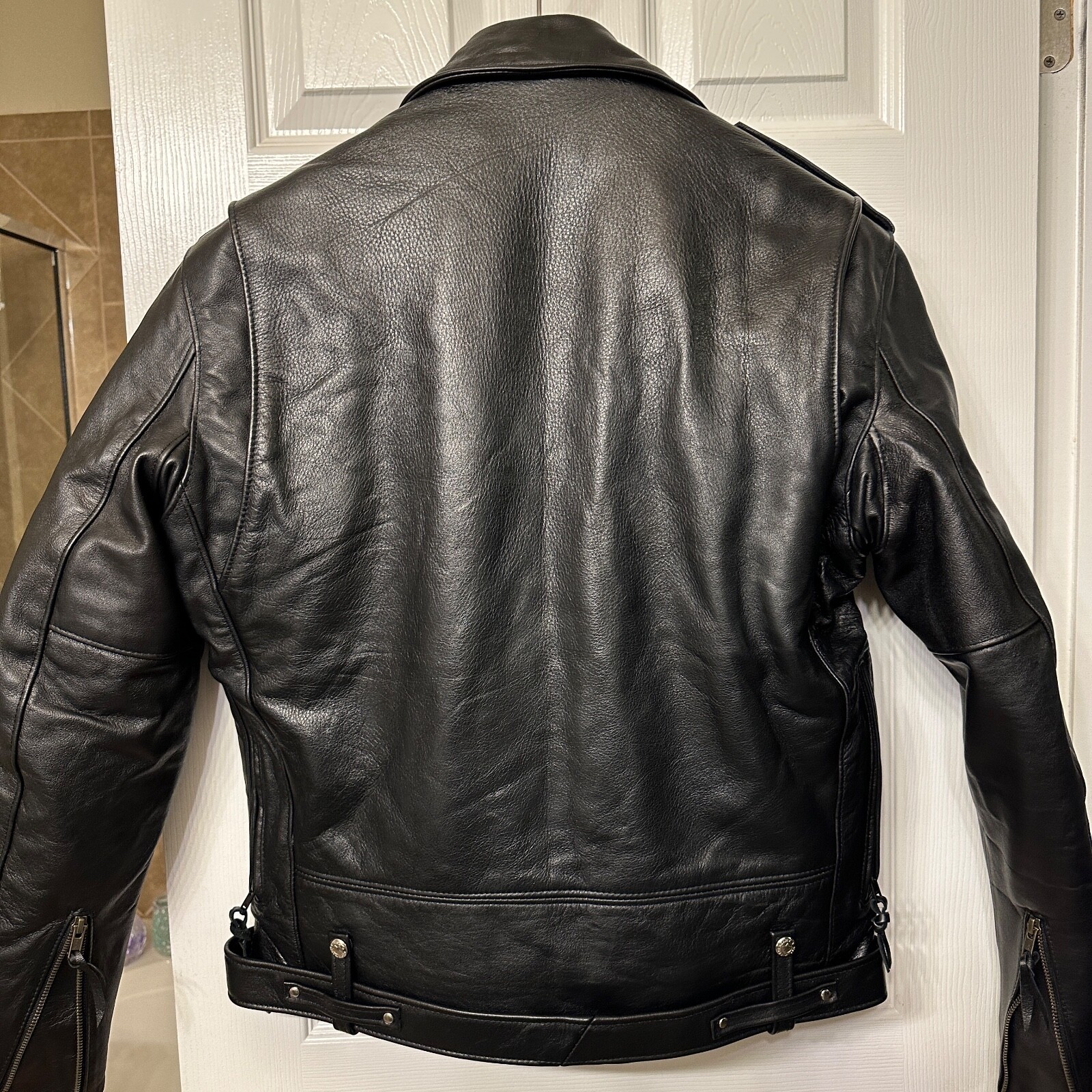 Legendary USA Black Stallion Horsehide Motorcycle Jacket Anniv. Ed