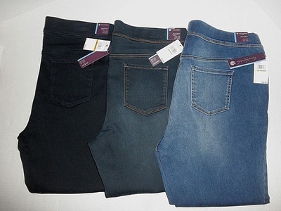 gloria vanderbilt avery slim leg pull on jeans