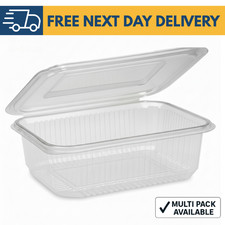Clear Food Salad Containers with Hinged Lids - Food Takeaway Container