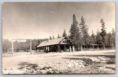 Turpin Meadow Ranch Moran Wyoming WY Gas Station c1950 Real Photo RPPC
