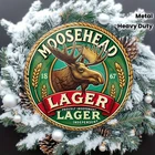 Moosehead Lager Beer Vintage Tin Metal Sign Canadian Brewery 8x8