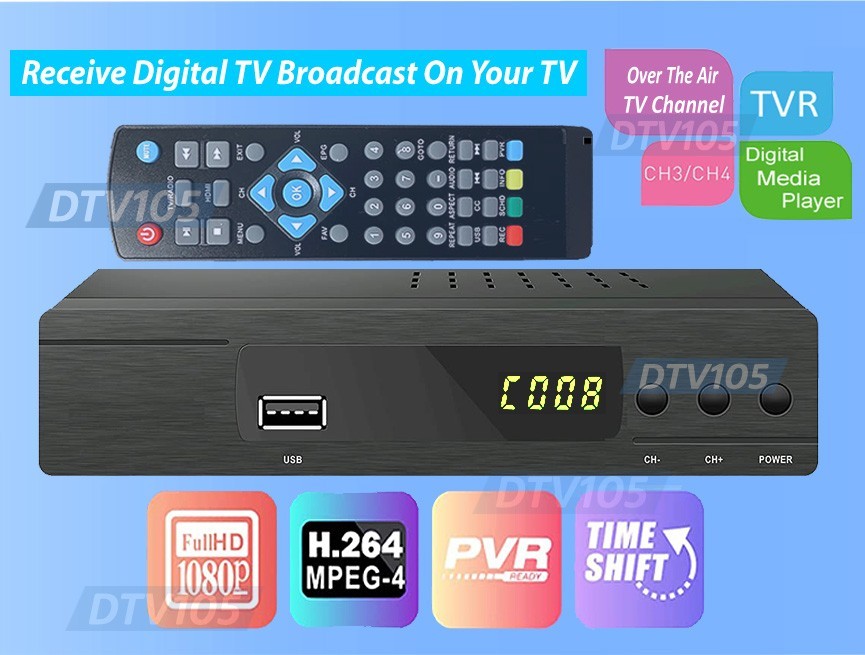 Premium Digital Aerial TV Receiver Box With Record Pause Playback Of ...