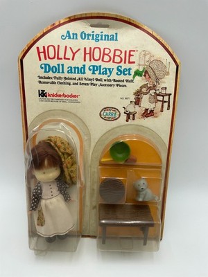 1976 Vintage Holly Hobbie Carrie Doll w/ 7-Piece Play Set