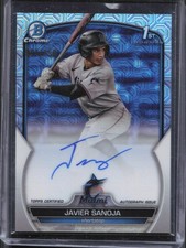 2023 Bowman Chrome Javier Sanoja 1st HTA Choice Mojo Refractor Auto /150