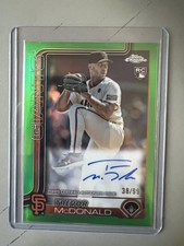 2025 Topps Chrome Trevor McDonald Green /99 Rookie Auto San Francisco Giants RC