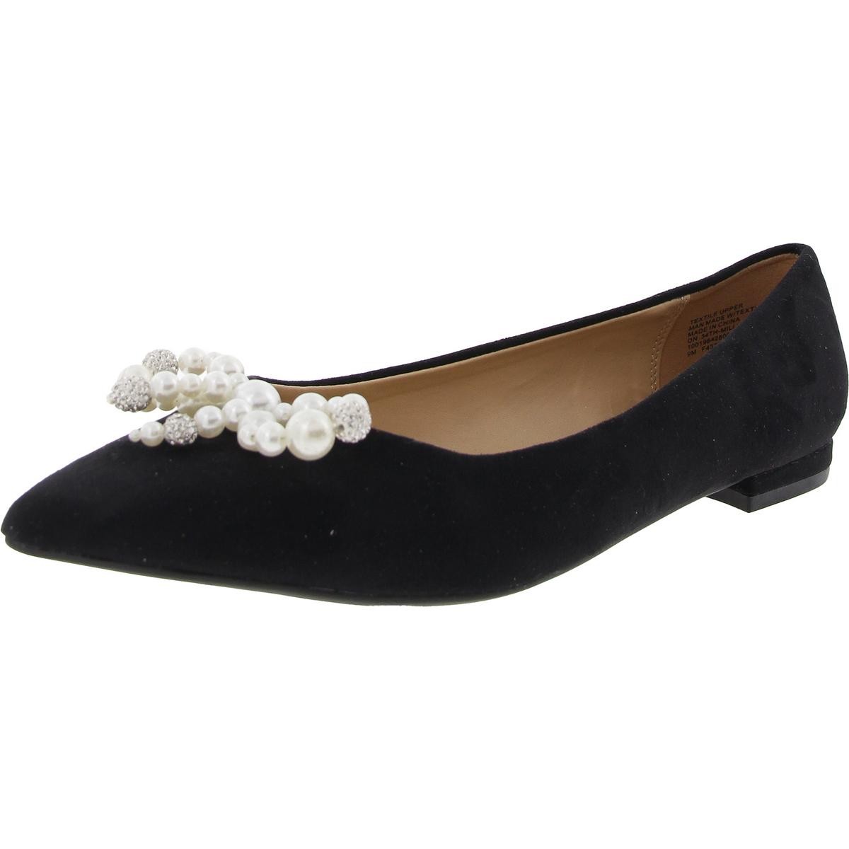 Женские туфли на плоской подошве украшенные драгоценными камнями 34-го размера 9 Medium BM BHFO 1289 4390₽