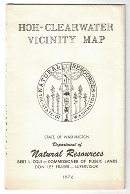 1976 WASHINGTON STATE NATURAL RESOURCES MAP HOH-CLEARWATER VICINITY