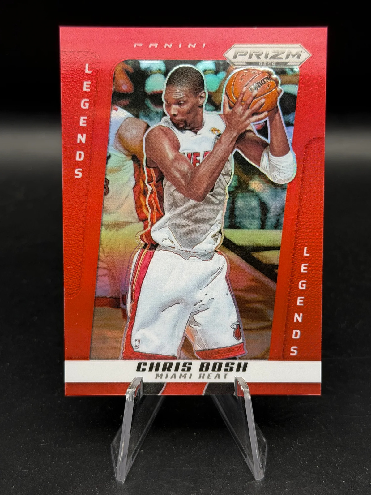 Chris Bosh 2024-25 Prizm Deca Legends #239 Red Prizm /199 - Color Match HEAT