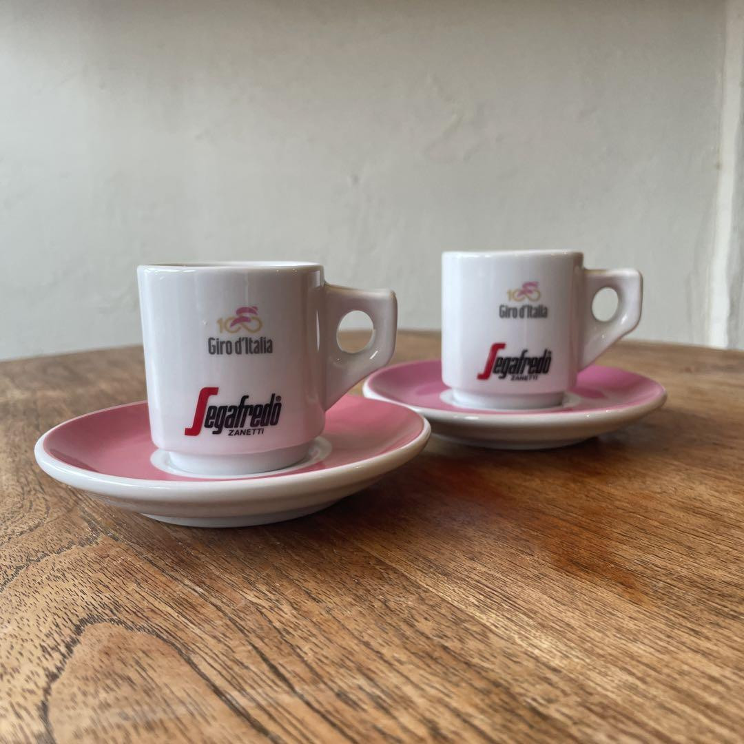 Segafredo Zanetti Giro d'Italia Demitasse Espresso Cup Saucer Pair