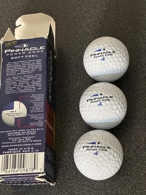 3er Pack neue unbenutzte Pinnacle Golfbälle - Power Core - weiches Gefühl - alle Nr. 4