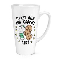 VerrüCkte Milch Und Kekse Damen Stars 483Ml Groß Latte Becher Tasse Lustig Essen