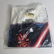 Sealed Star Wars Celebrat10 Vintage 1999 Episode 1 Darth Maul Shirt Large New