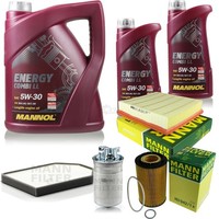 MANN-FILTER Inspektionspaket Mannol 7L Energy Combi LL 5W-30