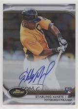 2012 Topps Finest Rookies Redemption Exchange 5/100 Starling Marte Auto 06gy