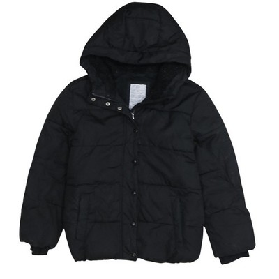 GAP Kids Jungen schwarz XL ColdControl Max gefütterte Jacke mit Kapuze Wintermantel