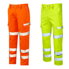 Pulsar Hi Vis Combat Trousers Yellow Orange Workwear EN ISO 20471 Reflective