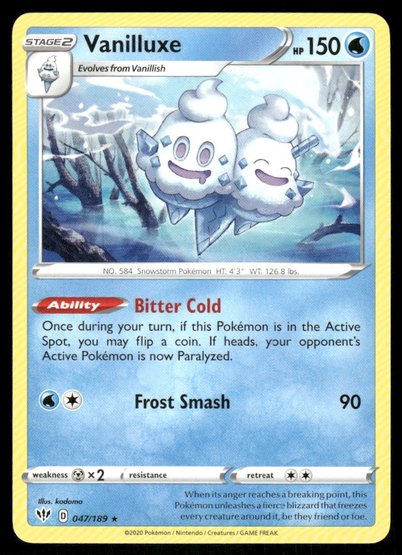 Vanilluxe 047/189 - Darkness Ablaze - Rare NM