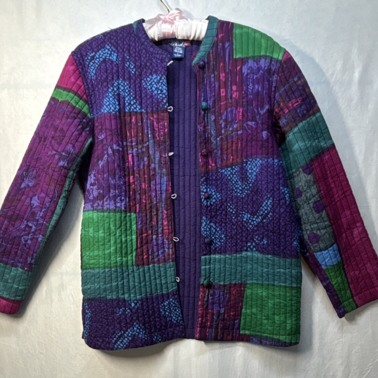 Phool Reversible Quilted Patchwork Button Jacket … - image 1