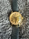 Vintage Timex Ladies Watch, Mechanical, Hand Wind, Gold dial, Date, Runs.