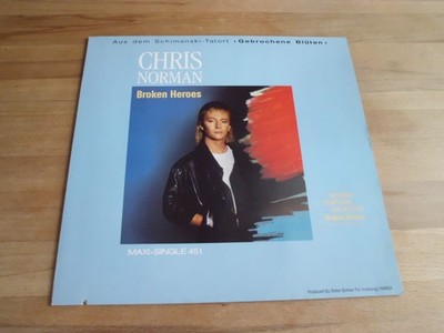 12'' MAXI SINGLE   CHRIS NORMAN  -  BROKEN HEROES     HANSA  RECORDS