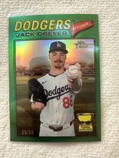 2026 Topps Heritage Jack Dreyer Green CHROME REFRACTOR /99 Los Angeles Dodgers