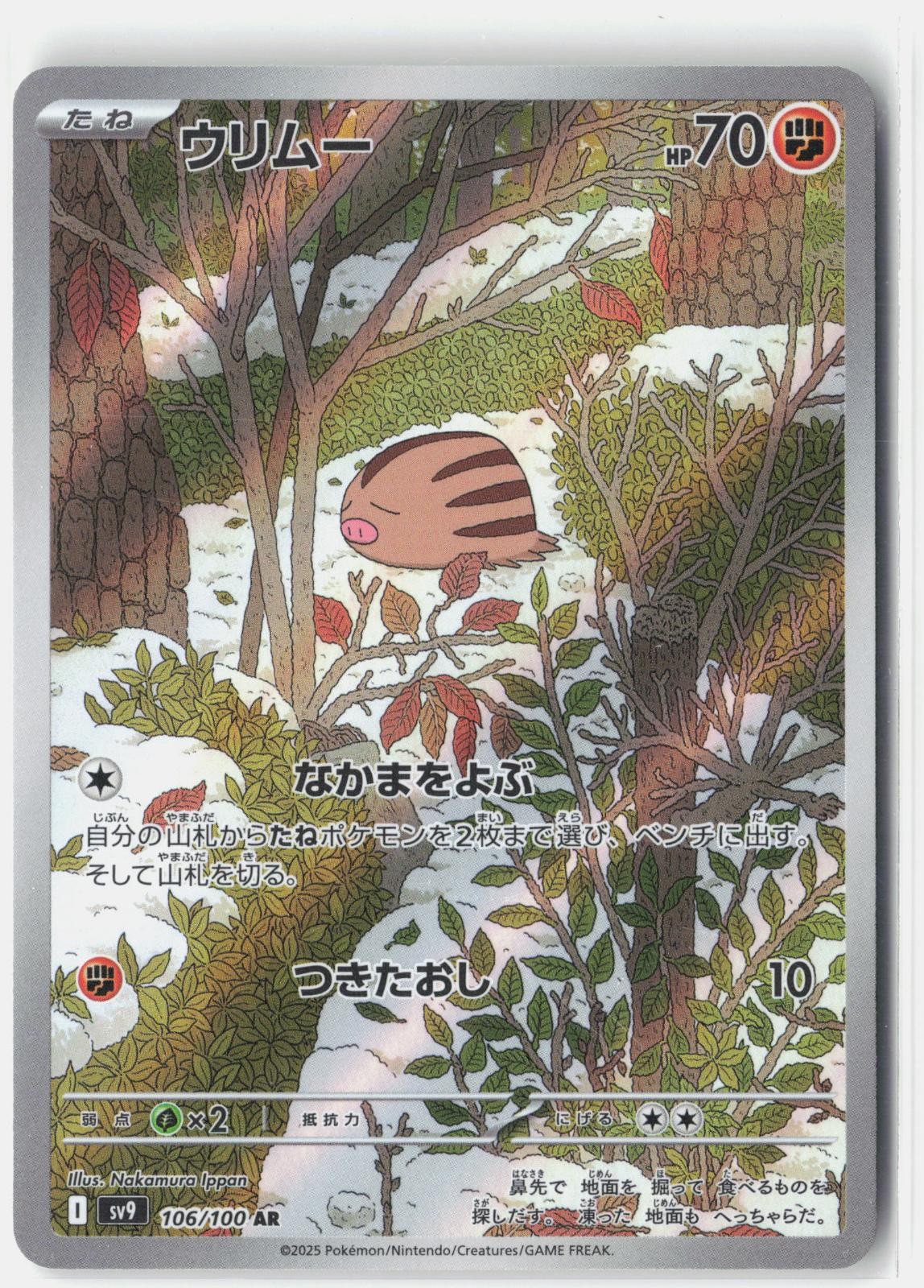 SWINUB 106/100 ART RARE BATTLE PARTNERS POKEMON JAPANESE NM