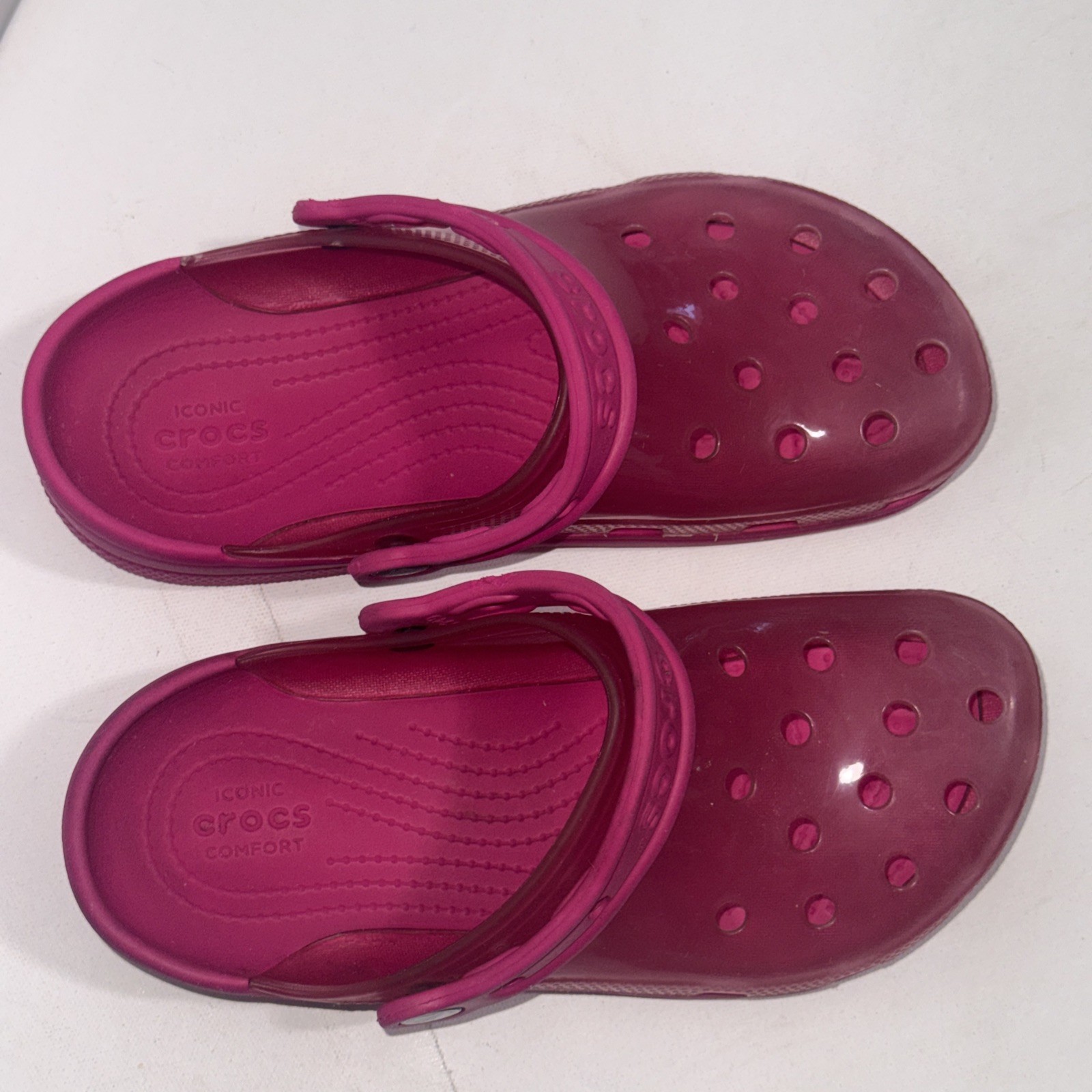 Crocs Classic Translucent Clogs Candy Pink Clear … - image 17