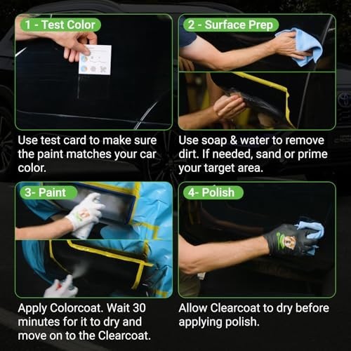 Car Paint Touch Up Spray Kit - Compatible with Ford G1 Shadow Black, Auto Paint - Picture 5 of 7