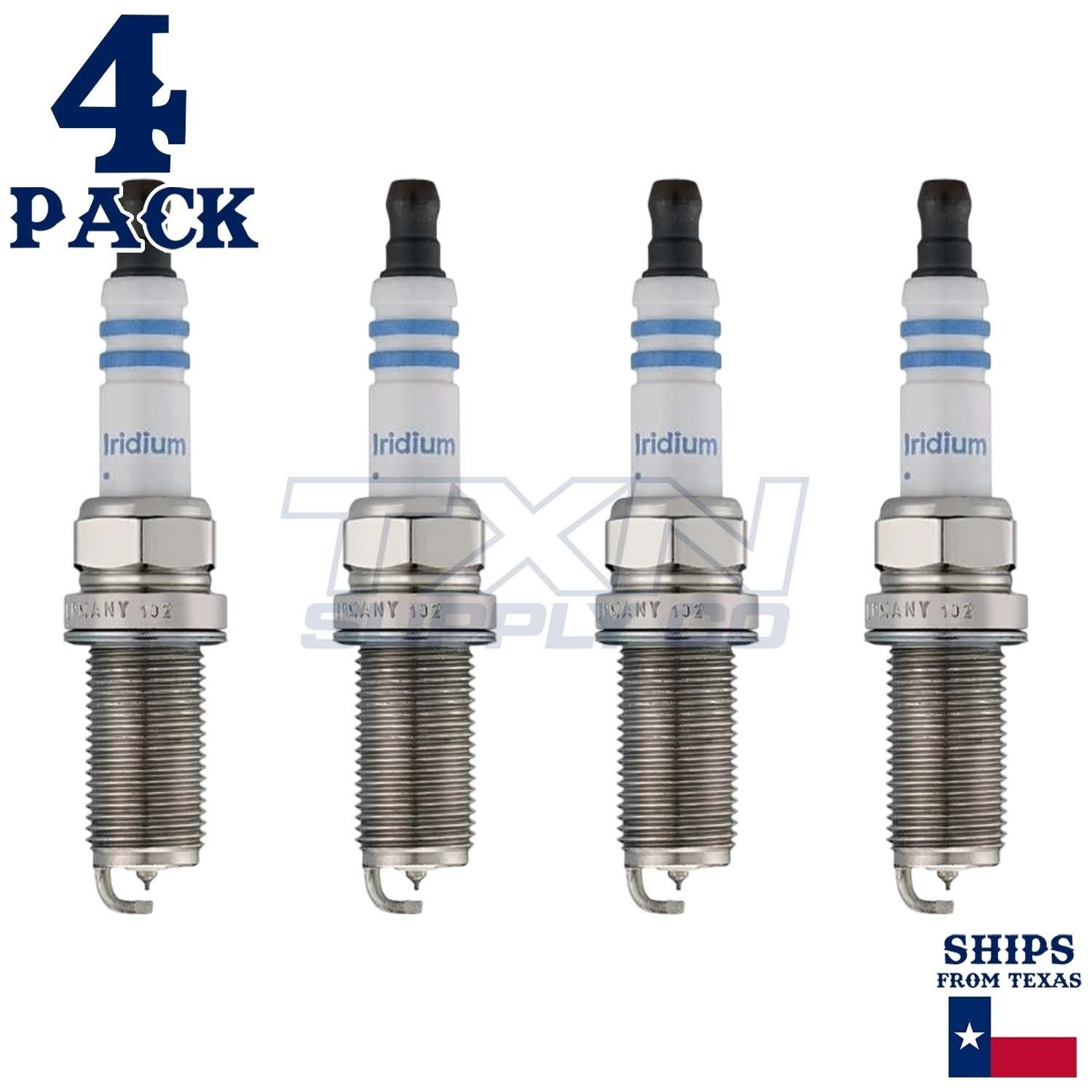 4 Pack Bosch 9609 FR8MII33X Double Iridium Spark Plugs