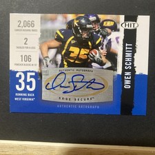 2008 SAGE Hit Owen Schmitt Auto West Virginia Legend #A70 Rookie Auto