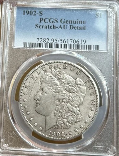 1902-S Morgan Silver Dollar PCGS AU Detail $1