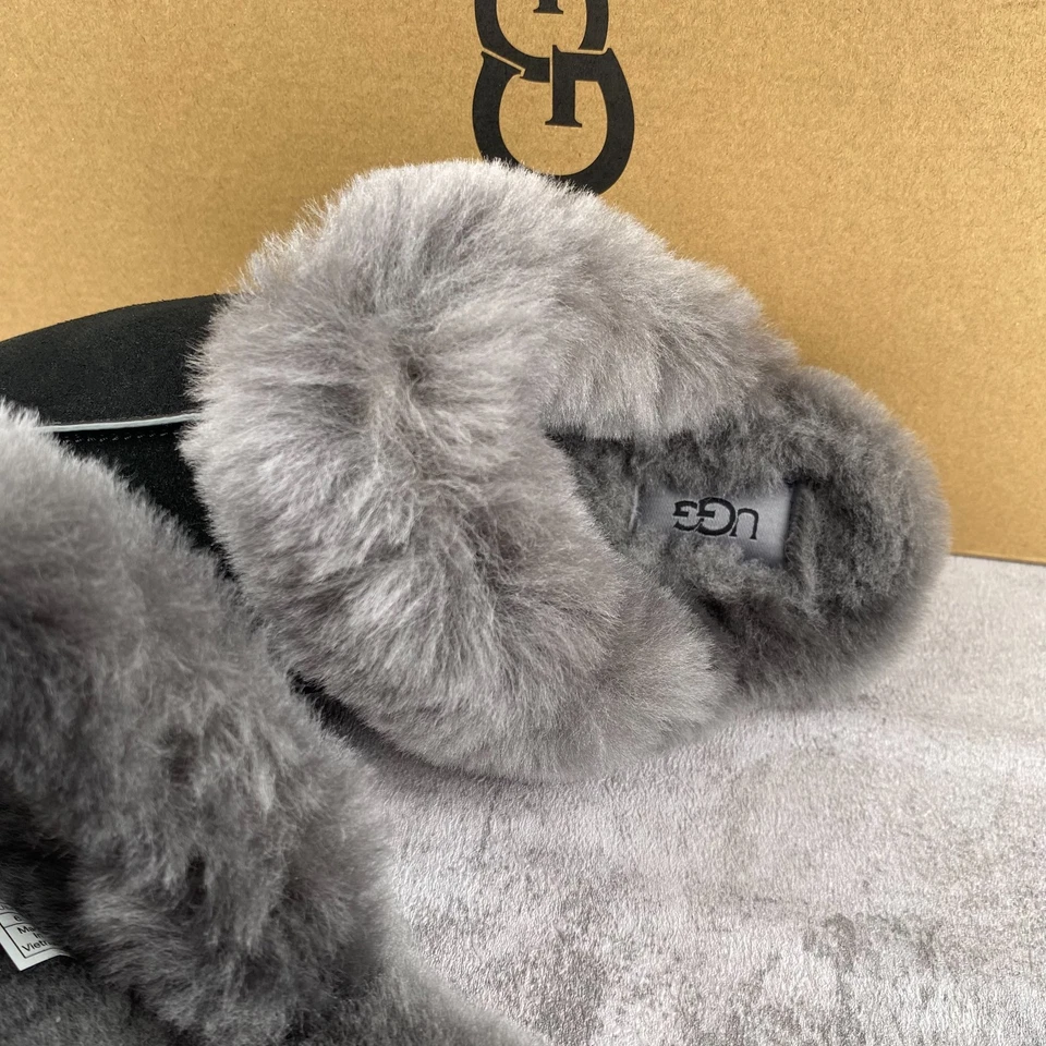 UGG Women's Scuffette II Slippers Black/Grey Women's Slippers Select Size - Image 4 of 4