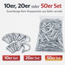 Rohrklappstecker Stahl verzinkt Rohr Klappsplint Klappstecker Klappsplint H&auml;nger