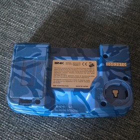 SNK Neo Geo Pocket Color Blue Camouflage Handheld System with Color Display