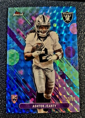 Topps 2025 Finest Ashton Jeanty BLUE /99 Las Vegas Raiders KHH 