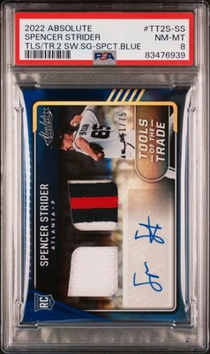 2022 SPECTRUM BLUE #TT2S-SS SPENCER STRIDER 61/75 PSA 8 AUTO