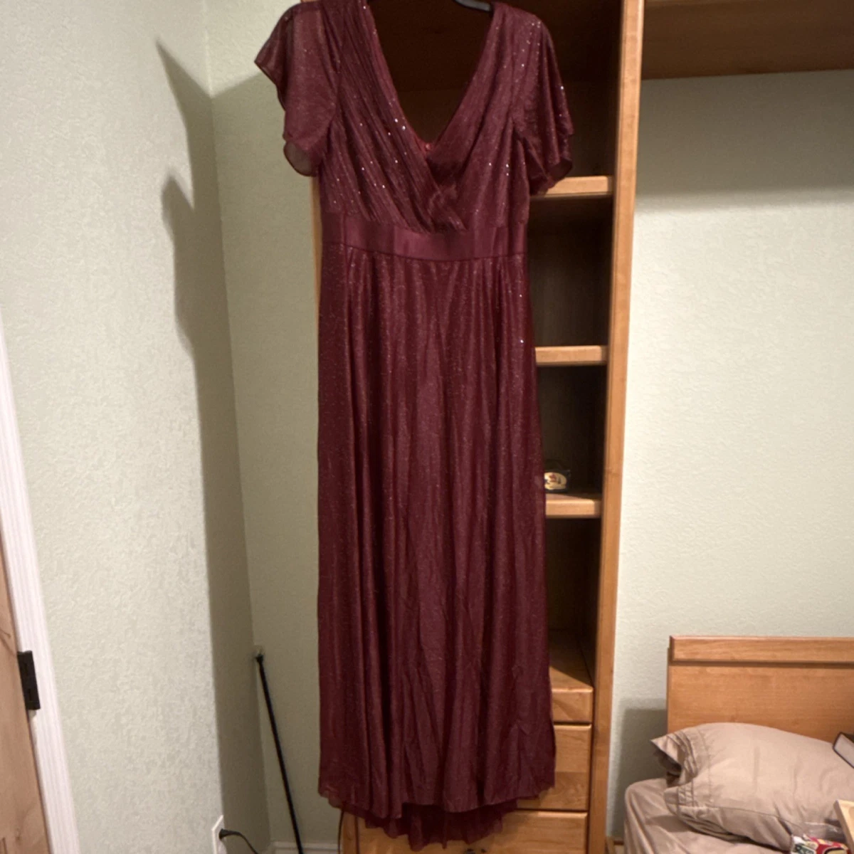 ebay burgundy bridesmaid dresses Mismatched Mermaid Burgundy Side Slit Long Cheap Bridesmaid Dresses, W –  SposaDresses main image 0