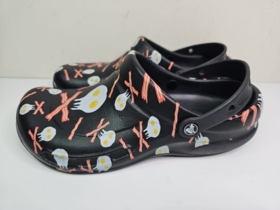 CROCS Bacon & Eggs Jolly Rogers Bistro Crocs Workwear Men's Size