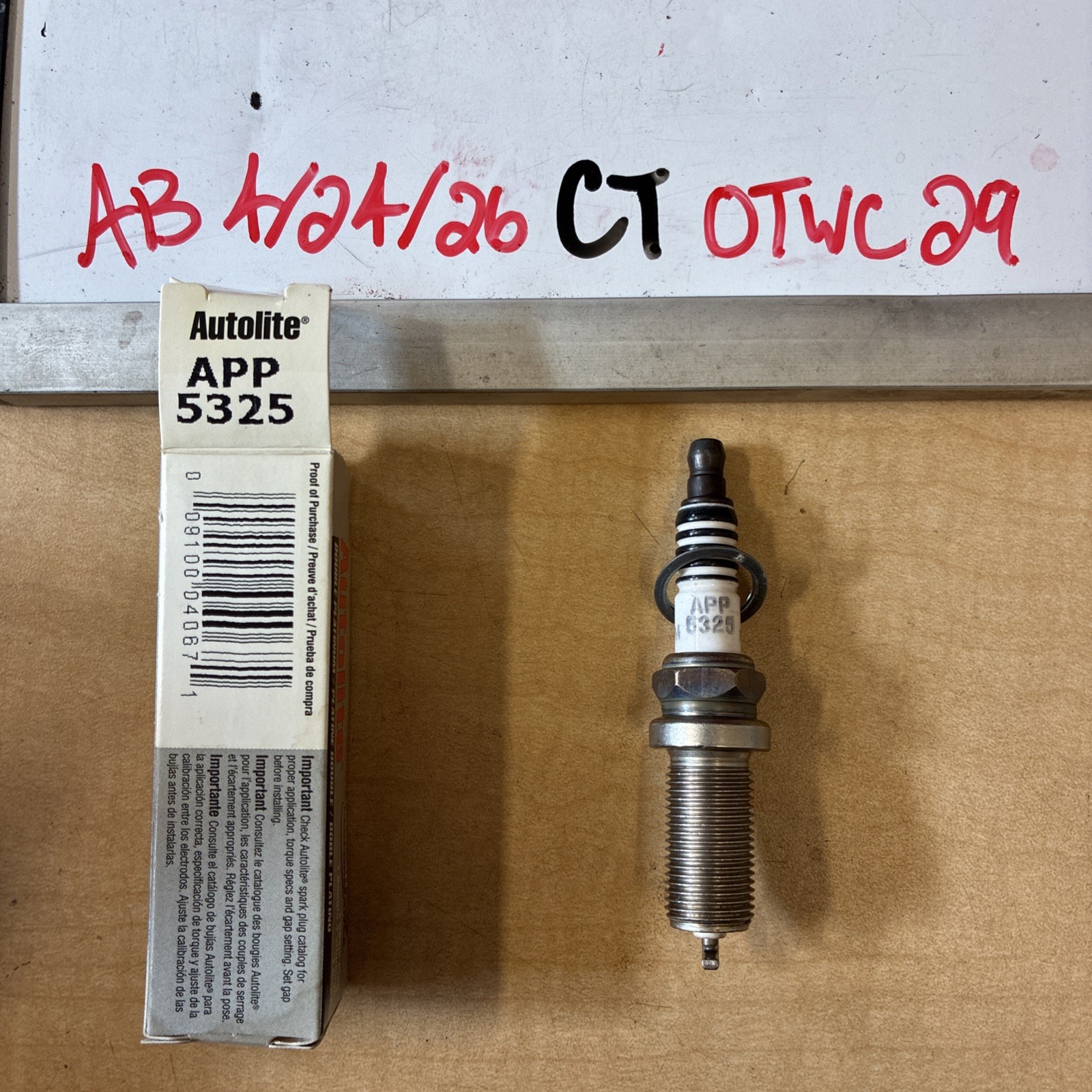 Autolite APP 5325 Spark Plug - Chrysler/Nissan/Toyota Prod - Audi/BMW/Mercedes 