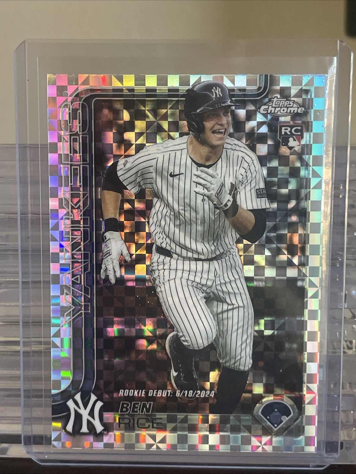 2025 Topps Chrome Update Ben Rice #138 X-Fractor (RC) #USC138 Yankees