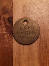 MANTON   COLLIERY MINERS PIT CHECK  ROUND MINING MEMROBILLIA  Brass check